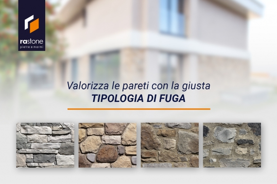 Valorizzare le pareti in pietra ricomposta PietraEco con la giusta tipologia di fuga.