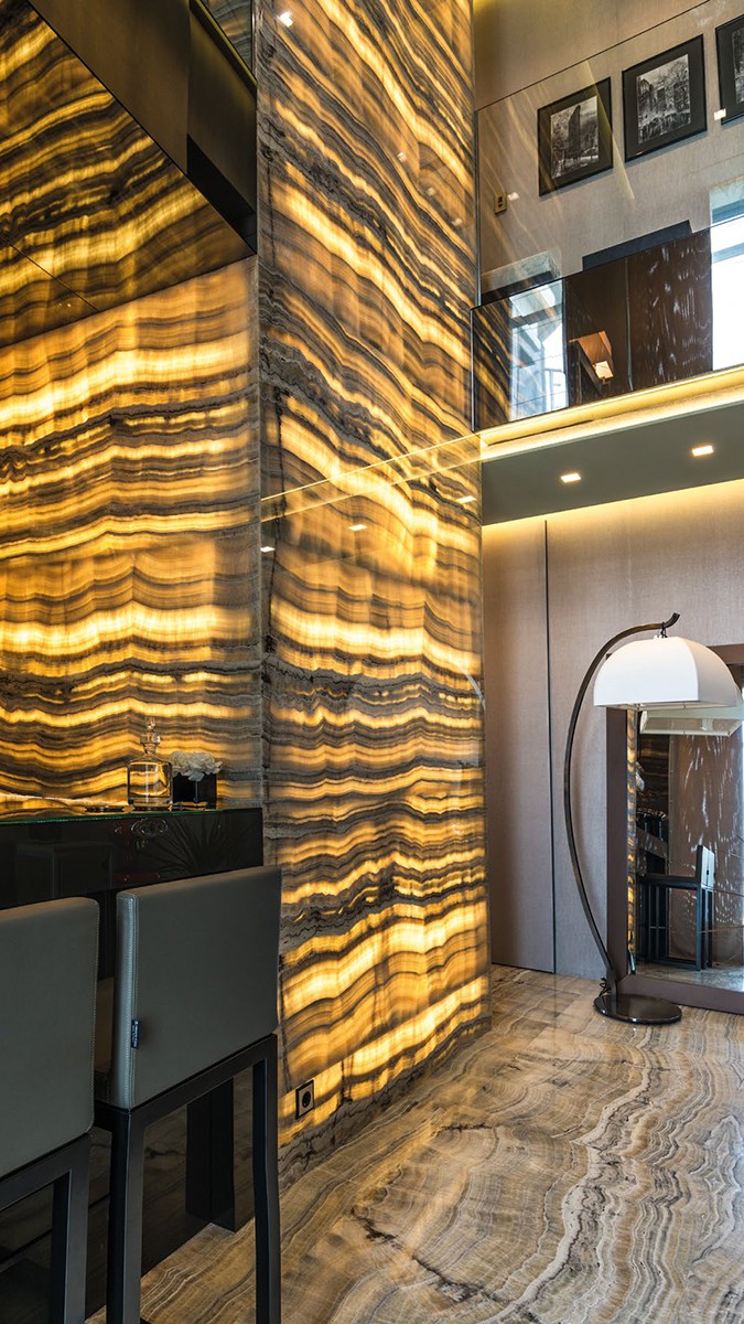 pannelli luminosi in pietra per hotel di lusso